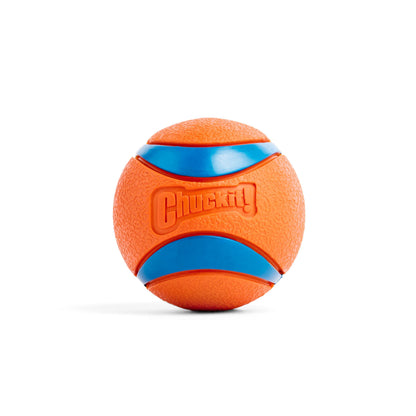 Chuckit! Ultra Ball Dog Toy - Medium Bouncy Fetch Balls For Dogs 20-60 lbs - Made from Durable Rubber - Floating Water Pet Toys - Size Medium - 2.5-inch Diameter - Pack of 2