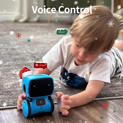 GILOBABY Kids Robot Toys, Interactive Robot Companion Smart Talking Robot with Voice Control Touch Sensor, Dancing, Singing, Recording, Repeat, Birthday Gifts for Boys Ages 3+ Years (Blue)