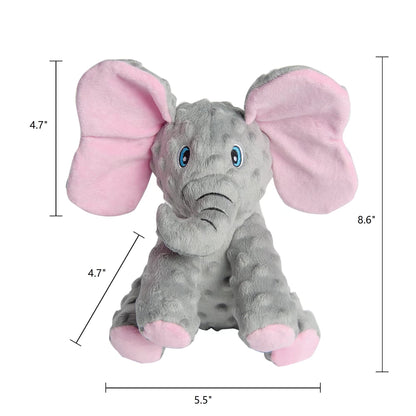 DODODOLA Dog Toys Puppy Toys Cute Squeaky Elephant Dog Toy with Crinkle Paper Stuffed Plush Animal Dog Toys to Keep Them Busy for Small Medium Large Dogs