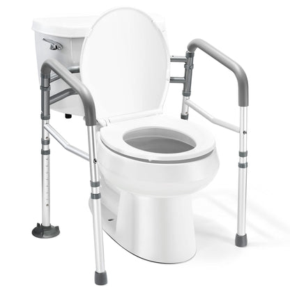 Medical king Toilet Safety Rail - Adjustable Detachable Toilet Safety Frame with Handles Heavy-Duty Toilet Safety Rails Stand Alone - Toilet Safety Rails for Elderly, Handicapped - Fits Most Toilets