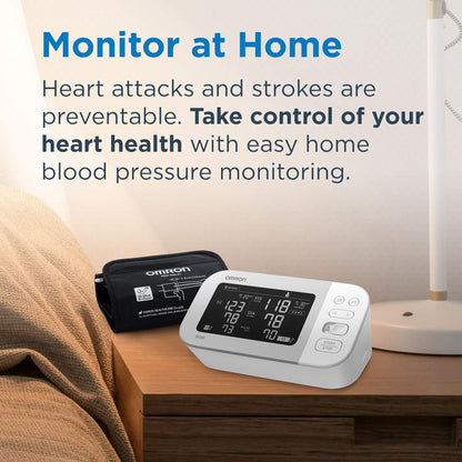 OMRON Platinum Blood Pressure Monitor, Upper Arm Cuff, Digital Bluetooth Blood Pressure Machine, Stores Up To 200 Readings for Two Users (100 readings each)