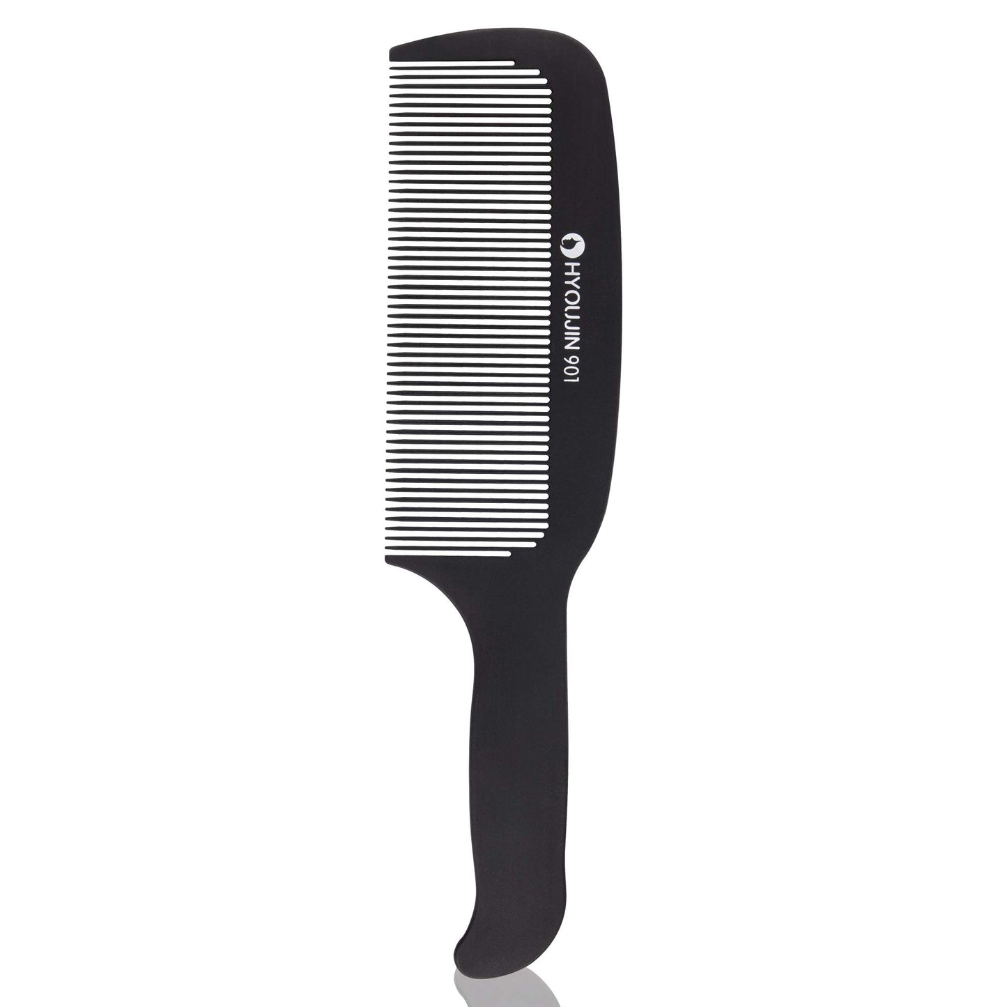 HYOUJIN 901 Black Carbon Flat Top Clipper Comb 230℃ Heat Resistant Hair Cutting Combs Great for Clipper-cuts and Flattops