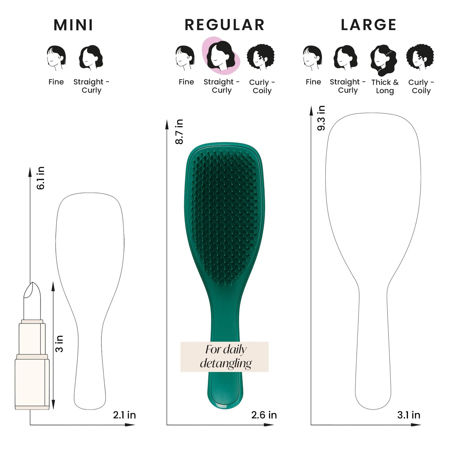 Tangle Teezer Ultimate Detangler Hairbrush for Wet & Dry Hair, Eliminates Knots & Reduces Breakage for All Hair Types, Amazon Exclusive Emerald Green