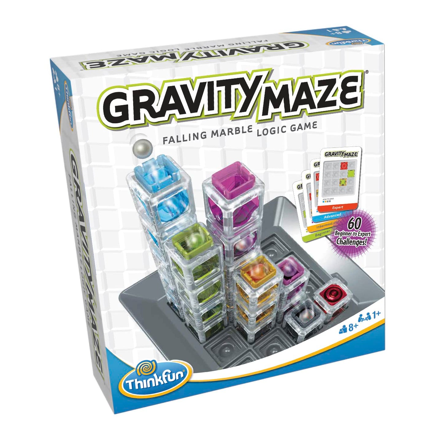 ThinkFun Gravity Maze Marble Run Brain Game and STEM Toy - Award-Winning Educational Toy for Kids 8+ | Spatial Reasoning Skill Development | Engineering and Building Game | 60 Logic Puzzles