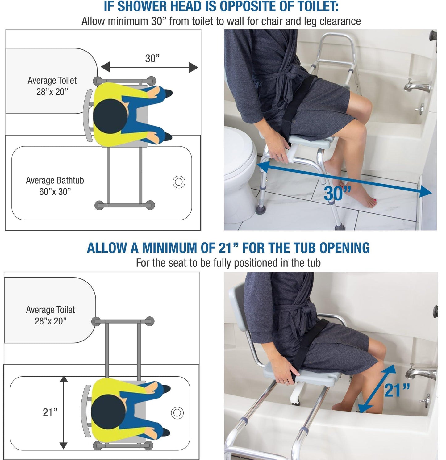 DMI Tub Transfer Bench and Shower Chair with Non Slip Aluminum Body, FSA Eligible, Adjustable Seat Height and Cut Out Access, Holds Weight up to 400 Lbs, Bath and Shower Safety, Transfer Bench