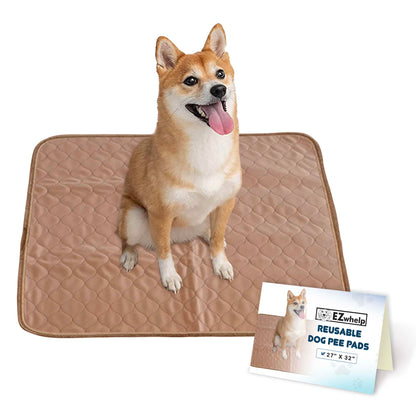 EZwhelp Reusable Dog Pee Pads - Waterproof Training Pads for Dogs - Washable & Sanitary-Rounded Corners-Laminated, Lightweight, Durable - Pet Essentials for Puppy Training and Whelping - 27"x32"