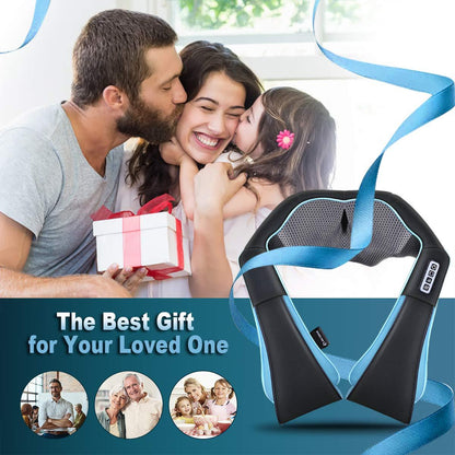 Mo Cuishle Neck Massager with Heat, Shiatsu Back Shoulder Massager, Gifts for Women, Men, Mom, Dad, Her and Him, Electric Deep Kneading Massager for Neck Pain, Muscle Relief