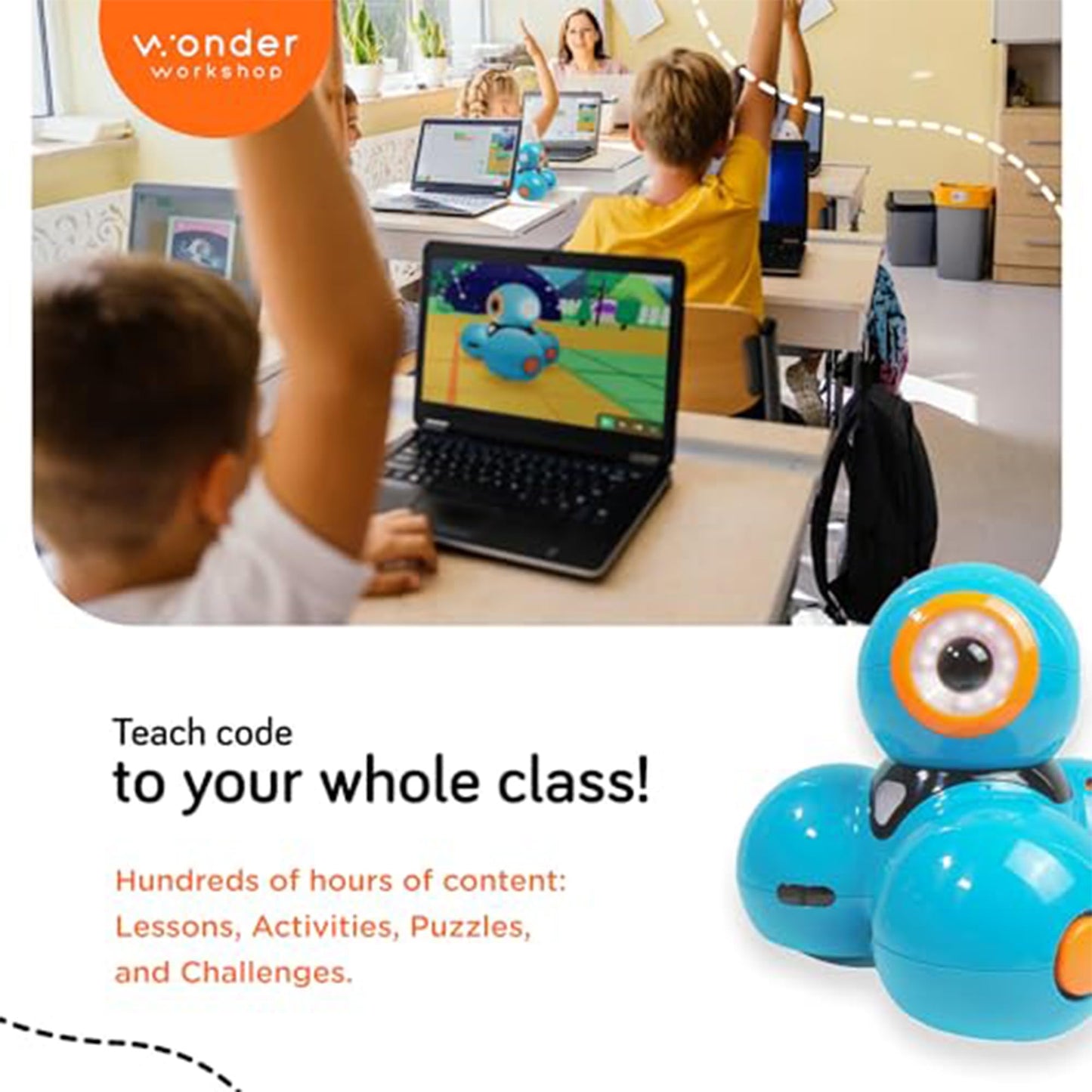 Wonder Workshop Dash Robot – Coding Robots for Kids 6+ – Voice Activated STEM Robot Toys – Interactive, Educational & Programmable