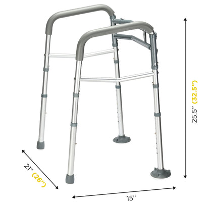 Medical king Toilet Safety Rail - Adjustable Detachable Toilet Safety Frame with Handles Heavy-Duty Toilet Safety Rails Stand Alone - Toilet Safety Rails for Elderly, Handicapped - Fits Most Toilets