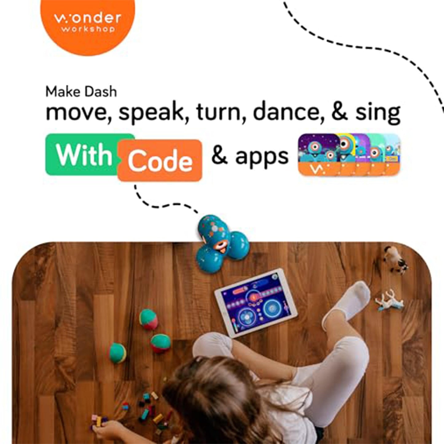 Wonder Workshop Dash Robot – Coding Robots for Kids 6+ – Voice Activated STEM Robot Toys – Interactive, Educational & Programmable