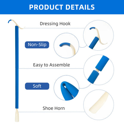 Dressing Stick Aid and Shoe Horn, 2-in-1 Tool,for Disability Aid for Daily Independent Living