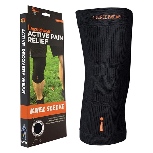 Incrediwear Knee Sleeve – Knee Braces for Knee Pain, Joint Pain Relief, Swelling, Inflammation Relief, and Circulation, Knee Support for Women and Men, Fits 22”-26” Above Kneecap (Black, XXX-Large)