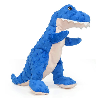 DODODOLA Dog Toys Dinosaur Dog Toy Blue Stuffed Animals Chew Toy Plush Squeaky Dog Birthday Toys for Small Large Big Dogs