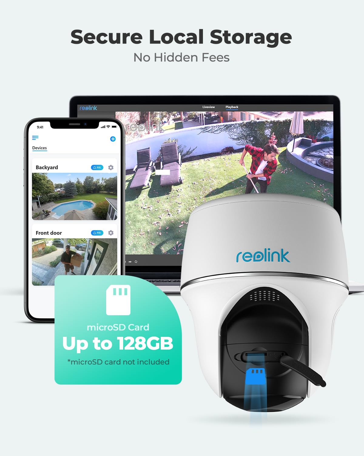 REOLINK Security Camera Wireless Outdoor, Pan Tilt Solar Powered, 5MP 2K+ Color Night Vision, 2.4/5GHz WiFi, Works with Smart Home for Surveillance, Home Hub Compatible, Argus PT + Solar Panel