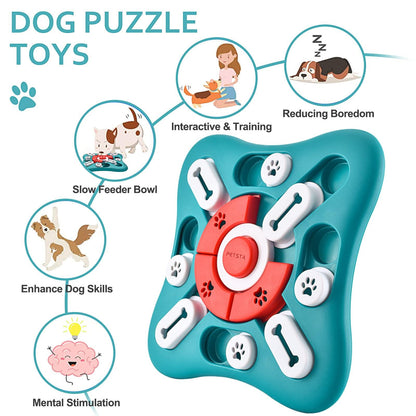 Dog Puzzle Toys, Treat Dispensing Dog Enrichment Toys for IQ Training and Brain Stimulation, Interactive Mentally Stimulating Toys as Gifts for Puppies, Cats, Dogs