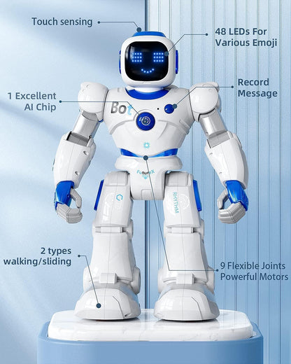 Ruko 1088 Smart Robots for Kids, Large Programmable Interactive RC Robot with Voice Control, APP Control, Present for 4 5 6 7 8 9 Years Old Kids Boys and Girls