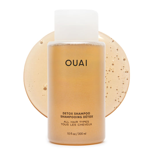 OUAI Detox Shampoo - Clarifying Shampoo for Build Up, Dirt, Oil, Product and Hard Water - Apple Cider Vinegar & Keratin for Clean, Refreshed Hair - Sulfate-Free Hair Care (10 oz)