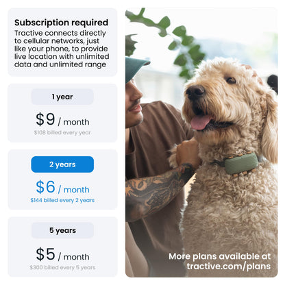 Tractive XL GPS Dog Tracker (50 lbs+) | Real-time Pet Location Tracker | Health & Wellness Alerts | Virtual Fence for Dogs | Dog Collar Attachment (Green)