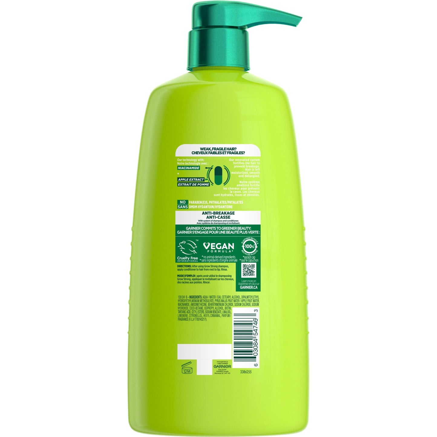 Garnier Fructis Grow Strong Conditioner, 33.8 Fl Oz, 1 Count (Packaging May Vary)