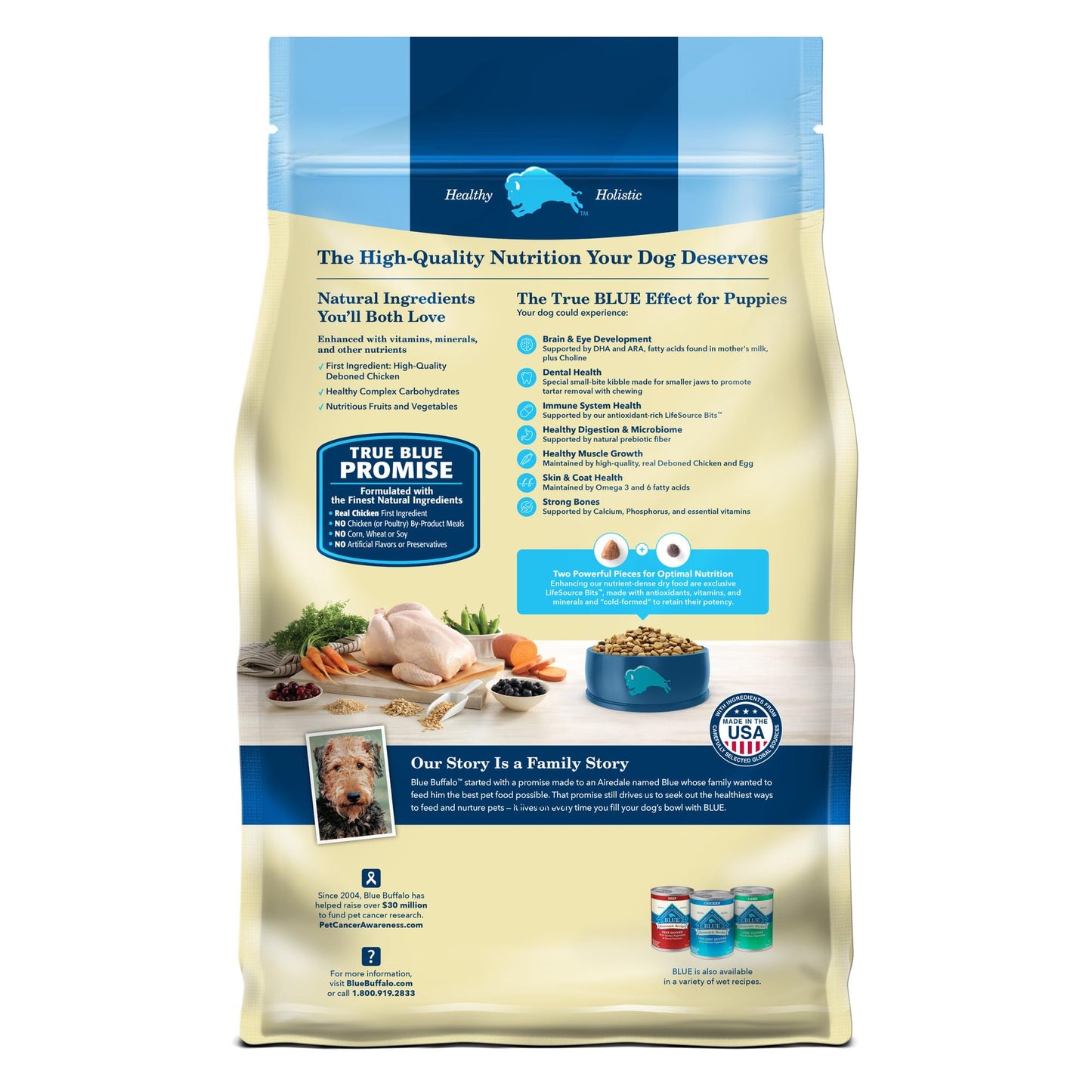 Blue Buffalo Life Protection Formula Puppy Dry Dog Food, Chicken & Brown Rice, 30 lbs