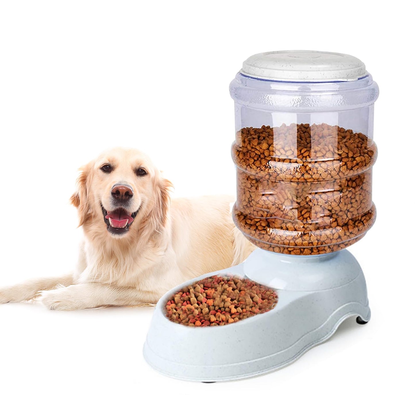 Automatic Dog Feeders - Dog Feeder Dispenser for Large Dogs,3 Gallon Capacity Gravity Dog Cat Feeder Food Dispenser,Large Dog Food Dispenser Pet Feeder Station,Gravity Feeder for Dogs Cats