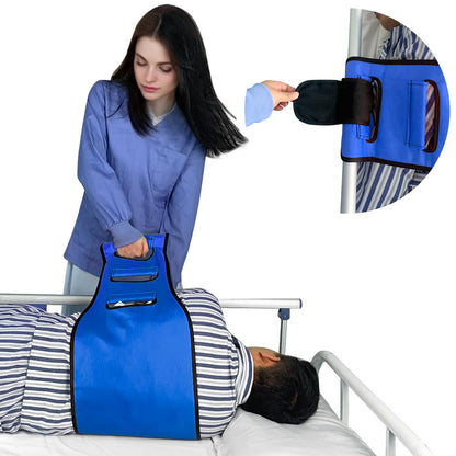 VobeNit Lift Belts for Elderly Widen Transfer Belt for Lifting Seniors,Transfer Sling for Elderly and Disabled,Patient Turning Device Bed Nursing Assist Blue