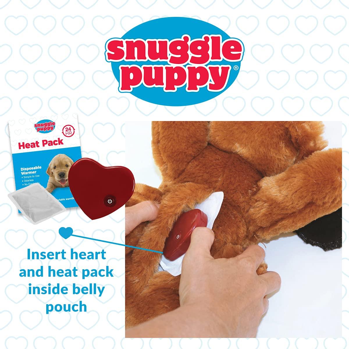 Original Snuggle Puppy Heartbeat Stuffed Toy for Dogs. Pet Anxiety Relief and Calming Aid, Comfort Toy for Behavioral Training in Black