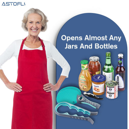 Jar Opener Gripper For Seniors With Arthritis: Rubber Bottle Opener For Arthritic Hands - Silicone Jar Lid Openers Grippers For Opening Jars And Bottles - Easy Can Opener Gripper For Weak Hands