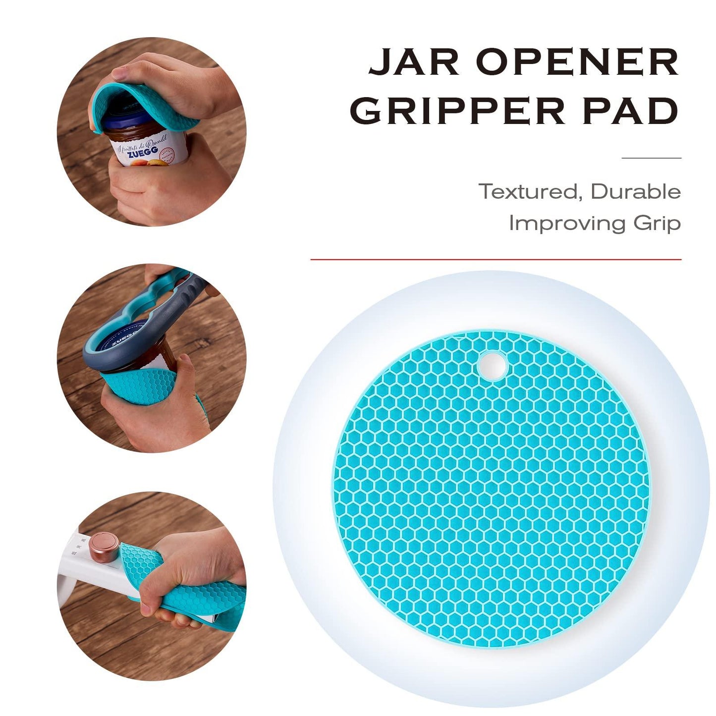 Jar Opener Gripper For Seniors With Arthritis: Rubber Bottle Opener For Arthritic Hands - Silicone Jar Lid Openers Grippers For Opening Jars And Bottles - Easy Can Opener Gripper For Weak Hands