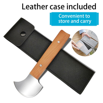 Fstcrt Rocker Knife, One Handed Adaptive Equipment, Ulu Knife, Curved Knife for Cutting Food in Can & Bowl, Steak Knife, Ideal for One-handed Use by Hand Tremors, Arthritis, Elderly or Pet Owner