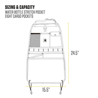 Carhartt Universal Nylon Duck Seat Organizer Carhartt Brown