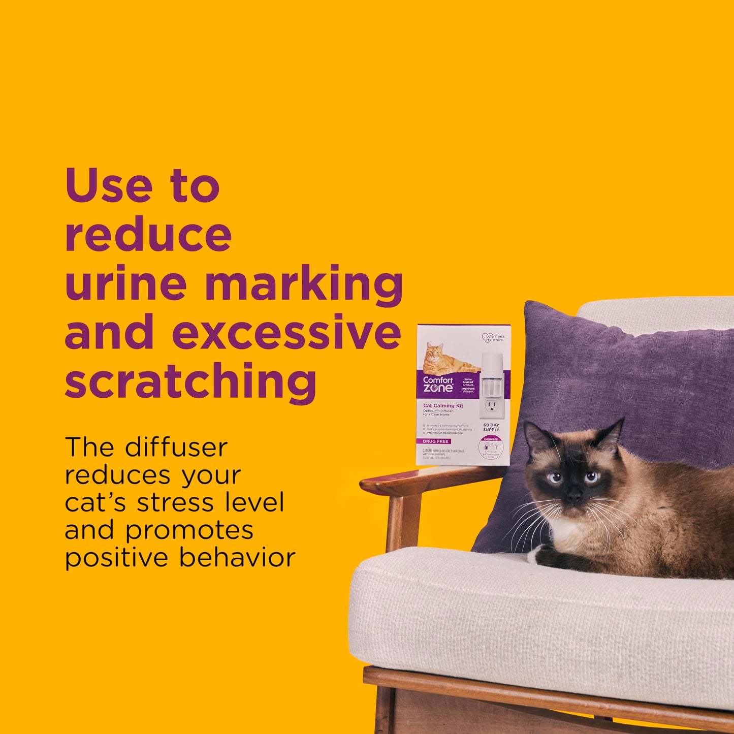 Comfort Zone Multi Cat Calming Diffuser: 2 Pheromone Diffusers & 2 Refills