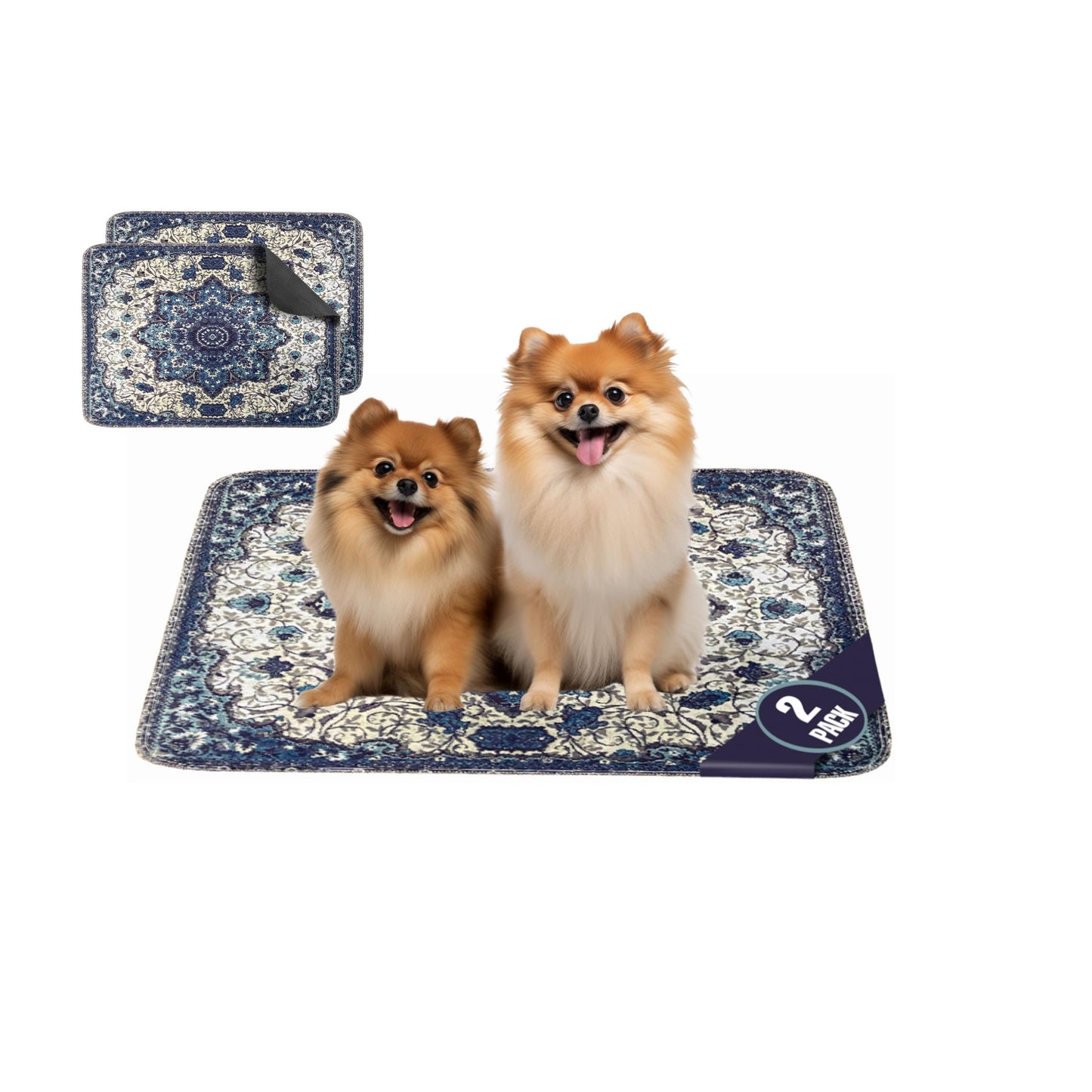 PUPIBOO Washable Pee Pads for Dogs - Super Absorbent Reusable Puppy Training Pads - 100% Waterproof, Leak-Proof & Non-Slip Whelping Pads for Pet Housebreaking