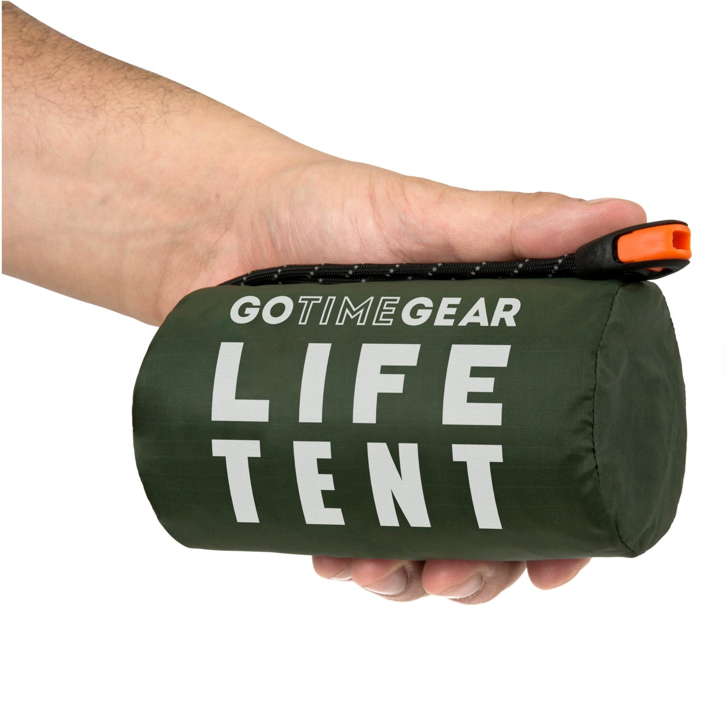 Go Time Gear Survival Life Tent - 2 Person Emergency Survival Tent w/Paracord - Shelter Tube Tent All-Weather Protection for Camping, Hiking & Survival Kits - Backpack Tent Includes Emergency Whistle