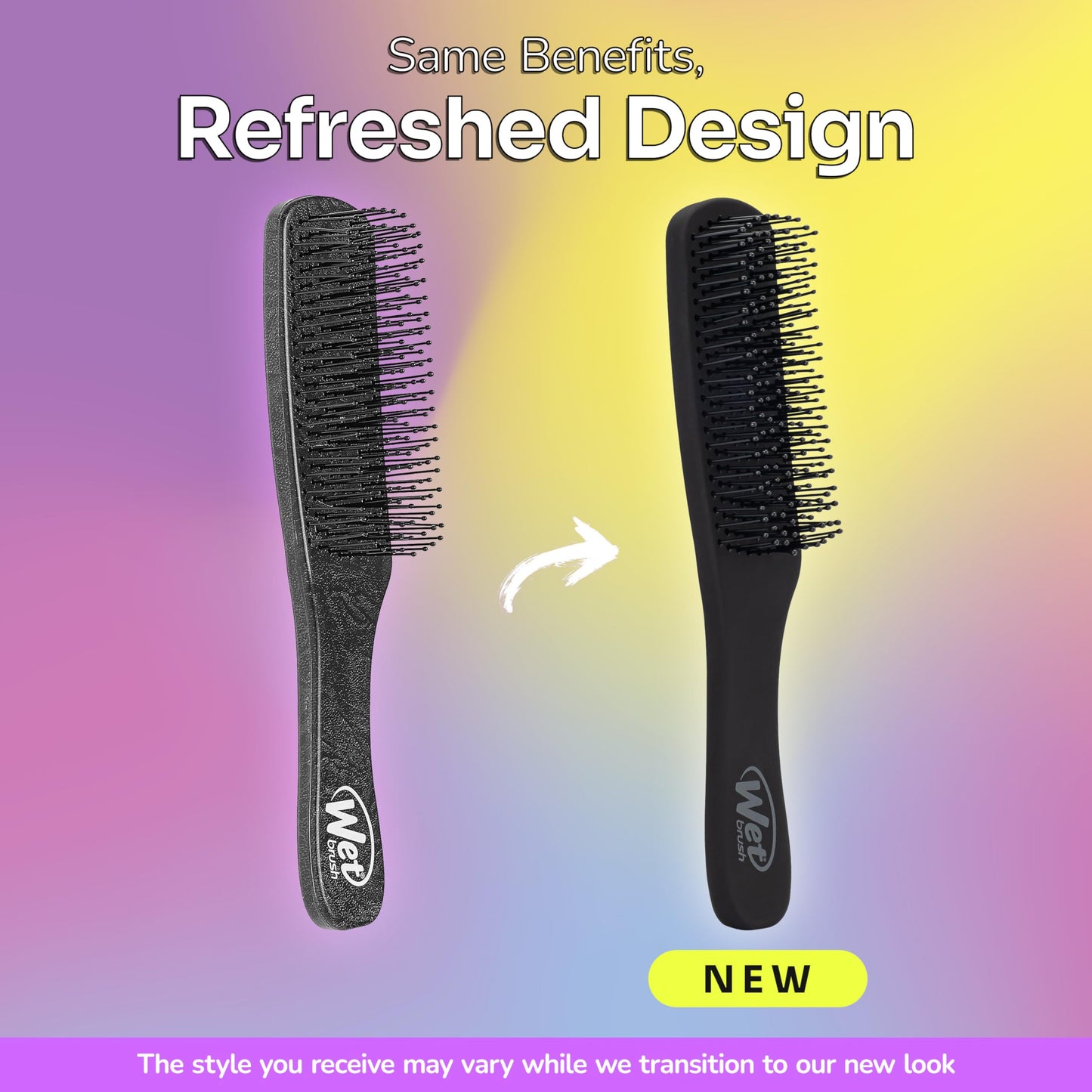 Wet Brush Detangling Hair Brush for Men, Black - Stimulates Scalp & Beard for Fuller Stronger Healthier Hair - Intelliflex Detangler Bristles Promote Hair Growth & Protect from Breakage - Pain-Free