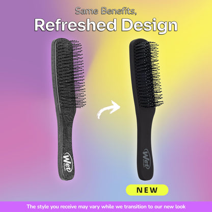 Wet Brush Detangling Hair Brush for Men, Black - Stimulates Scalp & Beard for Fuller Stronger Healthier Hair - Intelliflex Detangler Bristles Promote Hair Growth & Protect from Breakage - Pain-Free