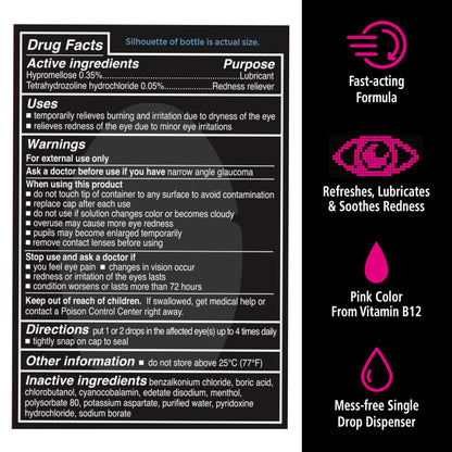 Rohto Digi-Eye Digital Eye Strain Eye Drops, Cooling Eye Strain Relief From Digital Eye Strain Symptoms, Long-Lasting, Soothing Eye Relief, Eye Drops for Red, Tired Eyes 0.4 fl oz Bottle (Pack of 2)