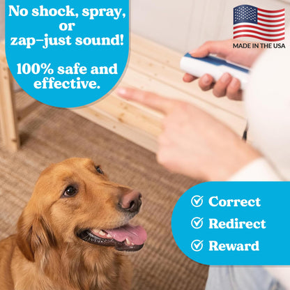 The Doggie Don't Device, Batteries Included, Safe, Easy, Non-Shocking, Sound Only Dog Training Tool - Stop Unwanted Behaviors, Barking, Jumping up with a Loud Sound