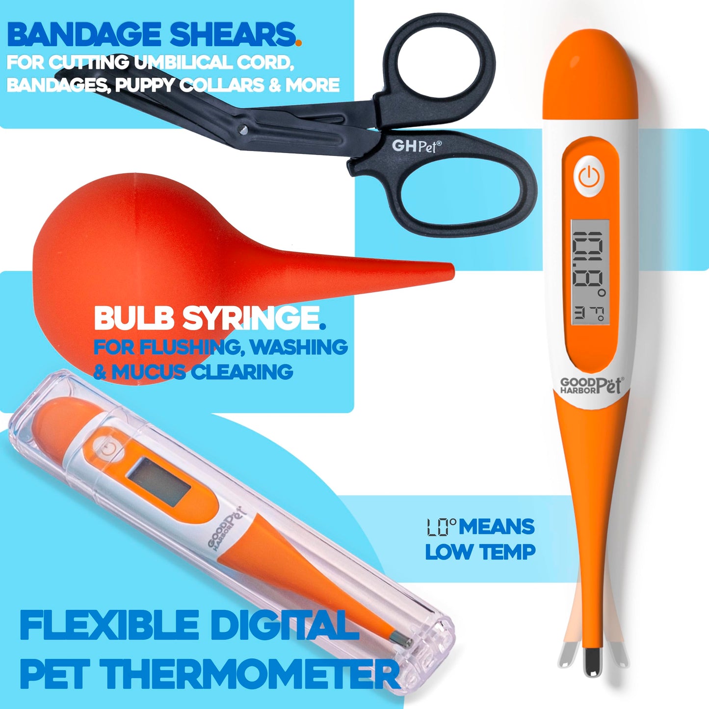 GoodHarborPet|Puppy Whelping Essentials Kit for Newborn Dogs | Vaccination Record Cards, Thermometer, Umbilical Floss, and Supplies for Pets