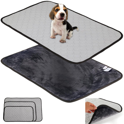 Siannodel Dog Crate Mat Liner, Dual Side for All Season Comfort, Washable & Waterproof Soft Fluffy Puppy Pee Pad for Bedding & Training, Medium - 23x36