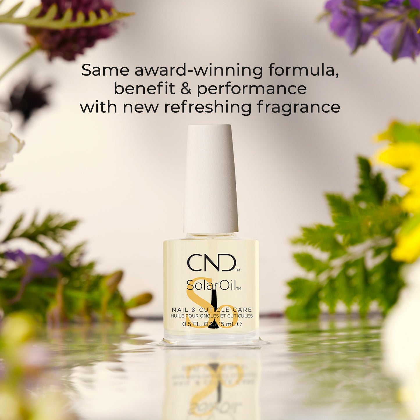 CND SolarOil Cuticle Oil, Natural Blend Of Jojoba, Vitamin E, Rice Bran and Sweet Almond Oils, Moisturizes and Conditions Skin, Pack Of 1, 0.25 Fl Oz