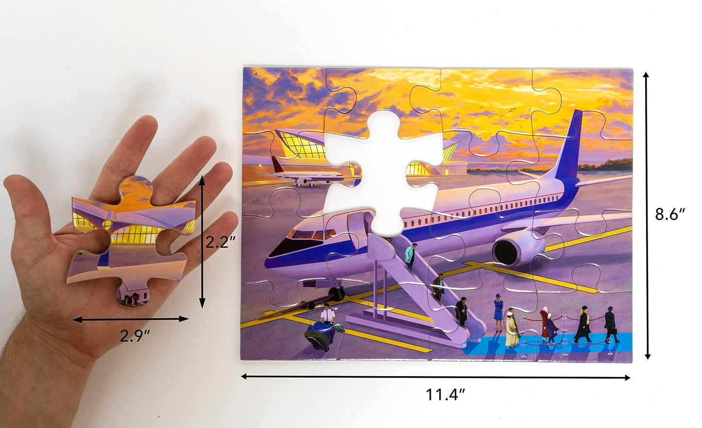 GoodDay Puzzles 16 Large Piece Jigsaw 'Golden Travel' | Dementia/Alzheimer's Activities for Seniors | Easy Puzzle for Adults | Gifts for The Elderly