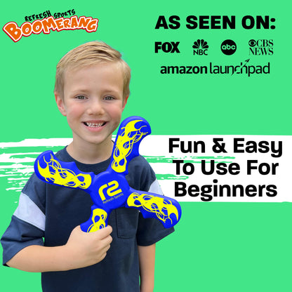 Fun Boomerang - Stocking Stuffers for Kids 8-12 - Soft & Easy to Use - Gifts for Boys & Girls All Ages - Best Boy Gifts for 6 7 8 9 10 Year Old Boys + 2024 Top Toys for Boys Age 8-12 Boy Gift Ideas