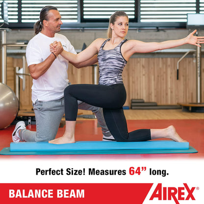 Airex Balance Beam - Exercise Foam Pad Physical Therapy, Gymnastics, Kids, Yoga, Mobility Rehabilitation Stability Mat Strength Trainer for Walking, Knee, Ankle, Foot - Beam, Blue, size: 62.99x9.45x2.36" (AR-BEAM)