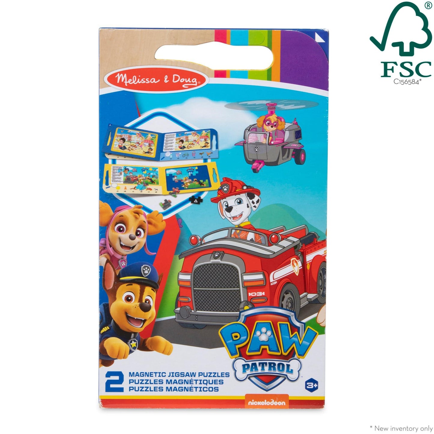 Melissa & Doug PAW Patrol Take-Along Magnetic Jigsaw Puzzles (2 15-Piece Puzzles) - FSC Certified