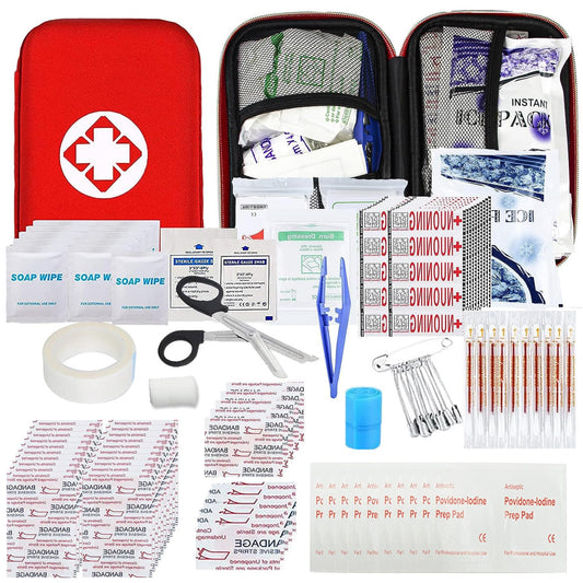 Car First Aid Kits 275Pcs Survival Gear Home Travel Size Small Emergency Kit Tactical Hiking EVA Camping Essentials Backpack Sports Office Boat Urgent Accident