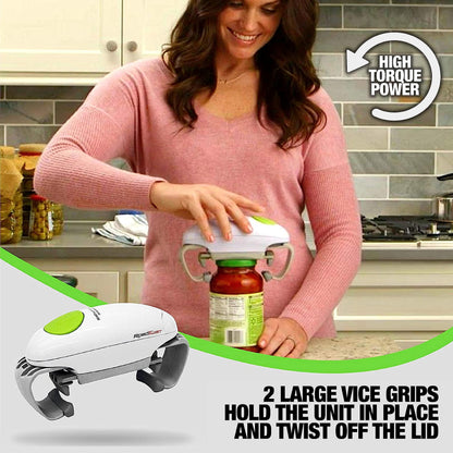 Robotwist Jar Opener, Automatic Jar Opener, Deluxe Model with Improved Torque, Robo Twist Kitchen Gadgets for Home, Electric Handsfree Easy Jar Opener – Works on All Jar Sizes, As Seen on TV