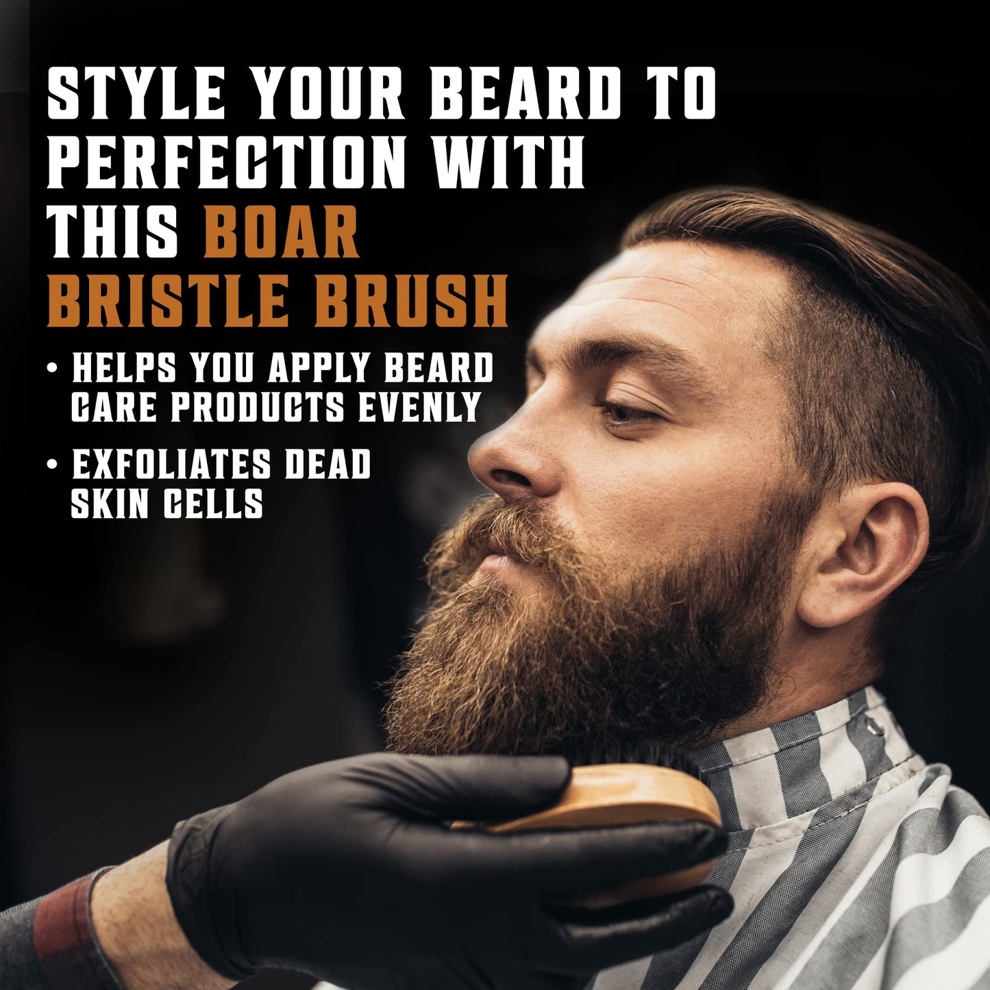 Viking Revolution Natural Boar Bristle Brush and Pear Wood Comb Set for Men - Dual Action Grooming for Beards and Mustaches with Velvet Travel Pouch