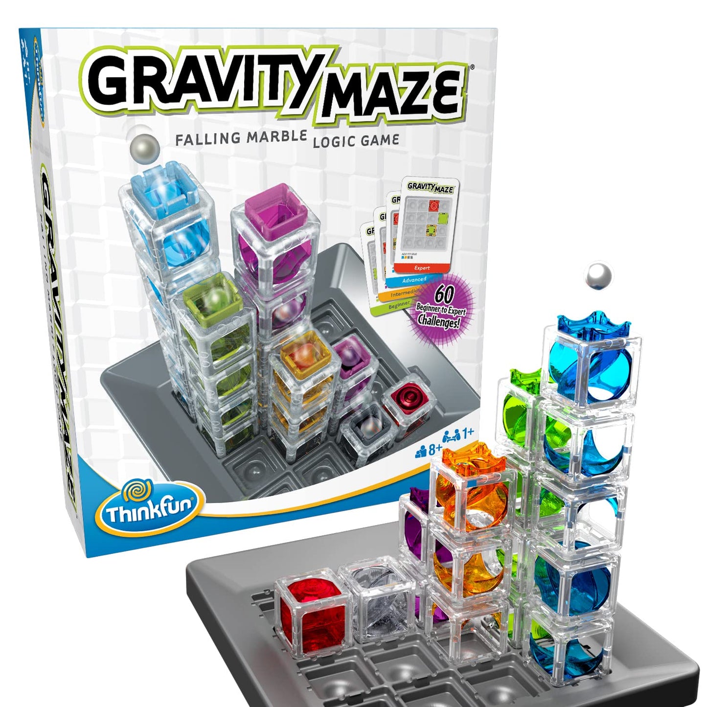 ThinkFun Gravity Maze Marble Run Brain Game and STEM Toy - Award-Winning Educational Toy for Kids 8+ | Spatial Reasoning Skill Development | Engineering and Building Game | 60 Logic Puzzles