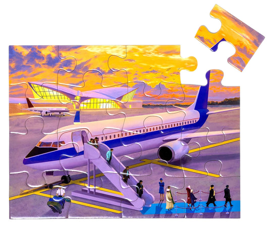 GoodDay Puzzles 16 Large Piece Jigsaw 'Golden Travel' | Dementia/Alzheimer's Activities for Seniors | Easy Puzzle for Adults | Gifts for The Elderly